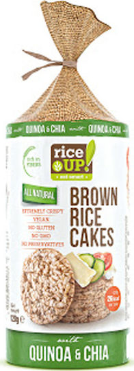 RiceUp Ρυζογκοφρέτες Brown Rice Cakes Χωρίς Γλουτένη 120gr