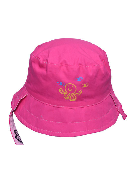 Παιδικό Καπέλο Bucket Βαμβακερό Διπλής Όψης Ροζ Κορίτσι