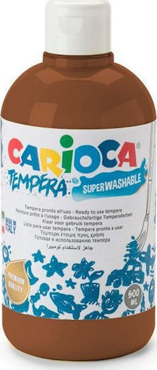 Carioca Tempera Tempera Colour Paint Bottle 500ml Brown