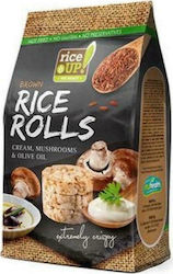 RiceUp Ρυζογκοφρέτες Brown Rice Rolls με γεύση Cream, Mushrooms & Olive Oil 50gr