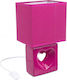 Bizzotto Kinder Nachttischlampe Astrea Rosa 13x7x27.5εκ.