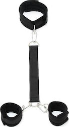 Rimba Soft Collar With Strap To Soft Handcuffs Σετ για Δέσιμο Λαιμού & Άκρων σε Μαύρο Χρώμα