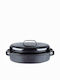 Sidirela Dutch Oven Oval Made of Aluminum with Grill 27x23cm 6pcs