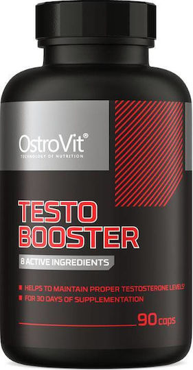 OstroVit Testo Booster Besondere Nahrungsergänzungsmittel für Schulung & Steigerung der Testosteron 90 Kapseln