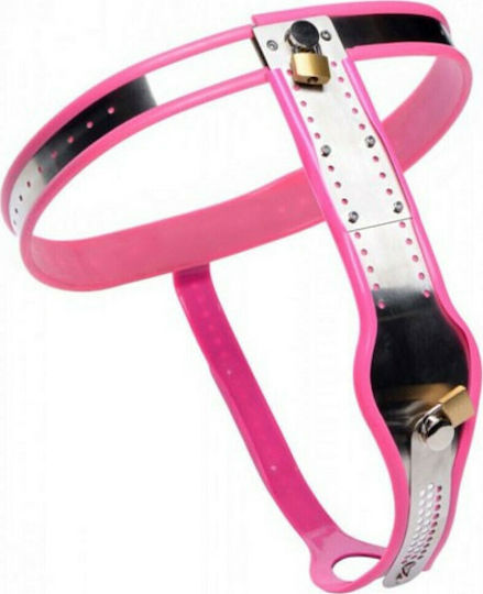 XR Master Series Stainless Steel Adjustable Female Chastity Belt Keuschheitsgürtel in Rosa Farbe