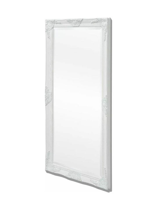 vidaXL Καθρέπτης Τοίχου με Λευκό Ξύλινο Πλαίσιο 60x120cm