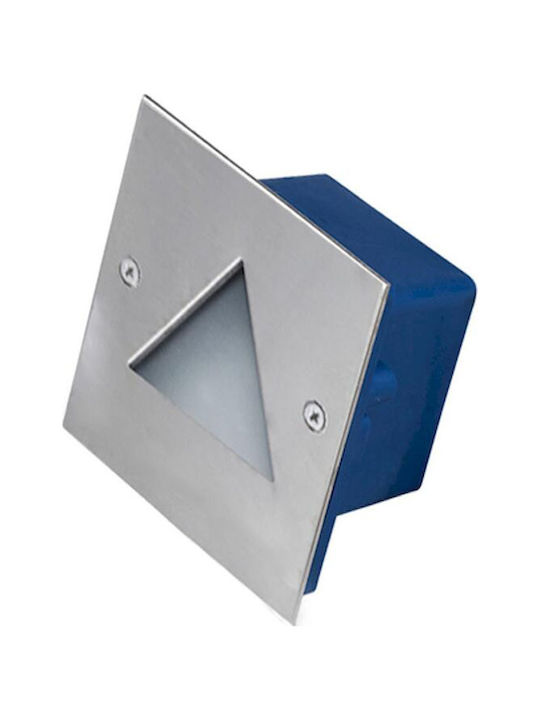 Geyer Стенен Външен Плафон LED IP65 1W с Топло бяло Светлина 65x65x5.5εκ.