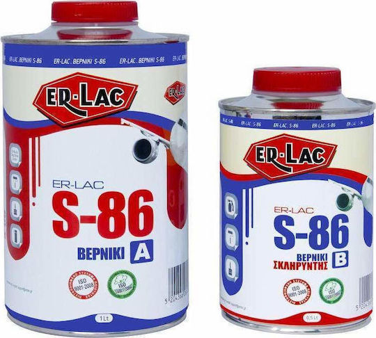 ER-LAC 2 S-86 Βερνίκι Επιφάνειας Πολυουρεθάνης 2 Συστατικών Άχρωμο Σατινέ 6lt