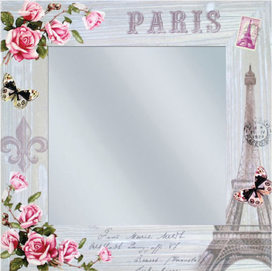 Marhome Paris Quadratischer Mehrfarbiger Wandspiegel 34x34cm Marhome Paris Quadratischer Mehrfarbiger Wandspiegel 34x34cm