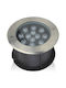 Geyer Spot Floor Lamp LED 12W with Warm White Light IP68 Silver