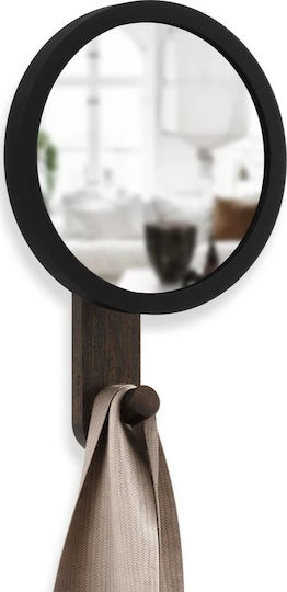 Umbra Hub Wall Mirror with Black Metallic Frame Diameter 21cm 1pcs