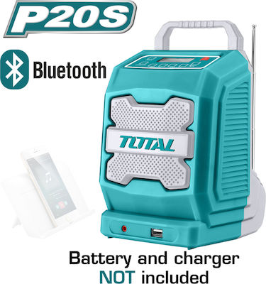 Total TJRLI2001 Tabletop Radio Battery with USB Blue