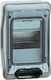 Legrand Plexo Walled Waterproof 4-Elements Fuse Box with 1 Row W128xH200xD115.6mm