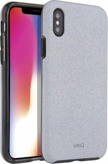 Uniq Lithos Umschlag Rückseite Kunststoff Gray (iPhone XS Max)