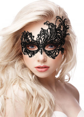 Shots Ouch Royal Black Lace Mask