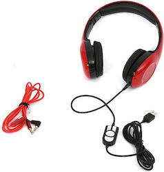 Platinet Freestyle On Ear Multimedia Ακουστικά με μικρόφωνο και σύνδεση USB-A σε Κόκκινο χρώμα Platinet Freestyle On Ear Multimedia Ακουστικά με μικρόφωνο και σύνδεση USB-A σε Κόκκινο χρώμα