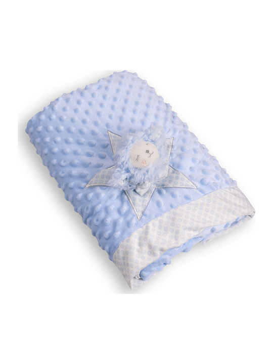 Silk Fashion Blanket Nursery Swaddling Blankets Fleece Light Blue 75x100cm