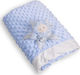 Silk Fashion Blanket Nursery Swaddling Blankets Fleece Light Blue 75x100cm