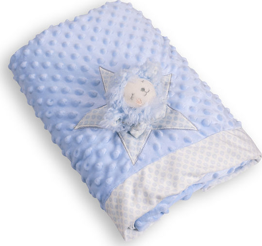 Silk Fashion Blanket Nursery Swaddling Blankets Fleece Light Blue 75x100cm