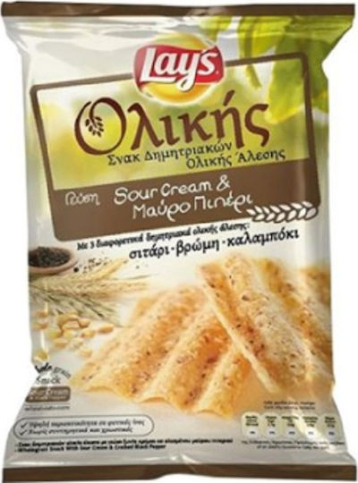 Lay's Chips Snack Ολικής Άλεσης Sour Cream & Πιπεριές 95gr