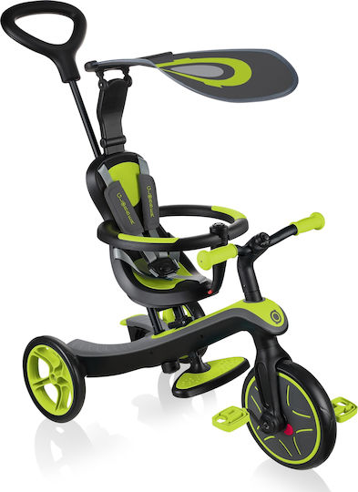 Globber Explorer Convertible Kids Tricycle with Parental Handle for 10 Months Green