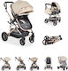 Moni Ciara Adjustable 2 in 1 Baby Stroller Suitable for Newborn Beige 12kg