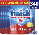 Finish All in One Max 4x85 Κάψουλες Πλυντηρίου Πιάτων με Άρωμα Λεμόνι