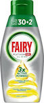 Fairy Platinum Gel Πλυντηρίου Πιάτων με Άρωμα Λεμόνι 650ml 32 Μεζούρες