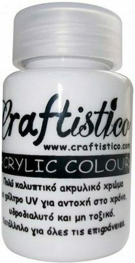Craftistico Acrylic Color Acrylic Paint Set in White color White 01 60ml 1pcs