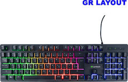 Lamtech Gaming Πληκτρολόγιο με RGB φωτισμό (Ελληνικό) Черно