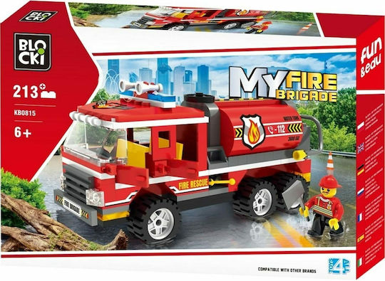 Blocki Building Blocks My Fire Brigade Water Tanker for 6+ Years 213 Pieces