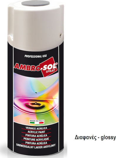Ambro-Sol Σπρέι Βαφής V400 Ακρυλικό με Γυαλιστερό Εφέ Διάφανο 400ml