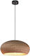 Geyer Paper Pendant Light Brown with Socket E27 40x17cm