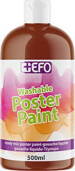 +Efo Poster Paint Tempera Colour Paint Bottle 500ml Brown