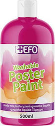 +Efo Poster Paint Tempera de Pictură Fuchsia Magenta în Sticlă 500ml 1buc 385506