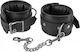 XR Frisky Locking Padded Wrist Cuffs With Chain Handschellen in Schwarz Farbe