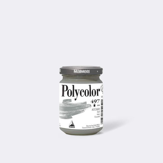 Maimeri Polycolor Acrylic Paint Set in Gray color Stahl 497 140ml 1Stück