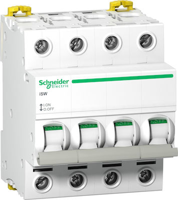 Schneider Electric Acti 9 iSW Τετραπολικός Διακόπτης Ράγας 415V 40A