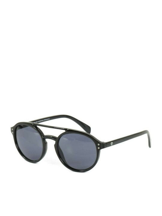 Chpo Helsinki Sunglasses with Black Plastic Frame and Black Lens 16132JJ