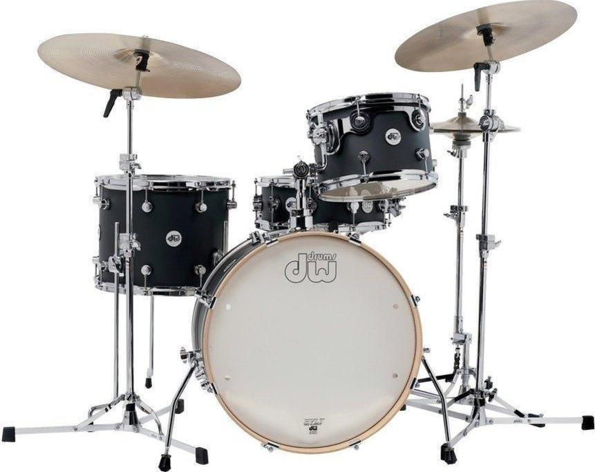 DW Drums Frequent Flyer 4piece Shell Black Satin DDLM2004BL Skroutz.gr