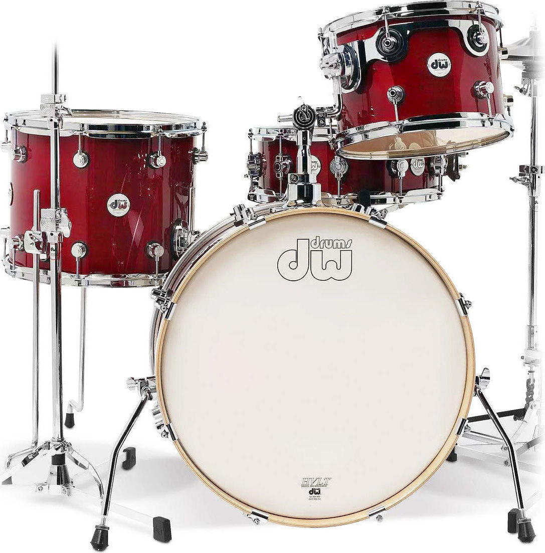 DW Drums Frequent Flyer 4piece Shell Cherry Stain Lacquer DDLG2004CS