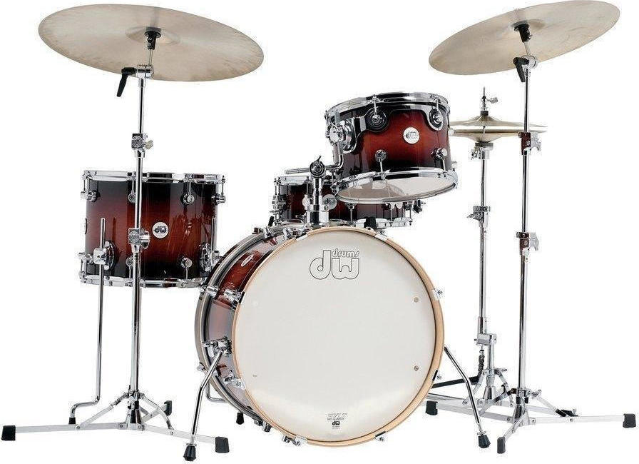 DW Drums Frequent Flyer 4piece Tobacco Burst Satin Oil DDLG2004TB