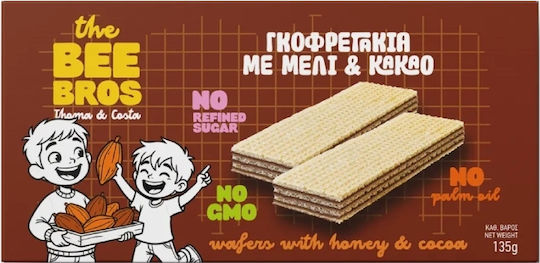 The Bee Bros Wafers with Flavor Honey & Cocoa Sugar Free 135gr for 12+ months
