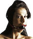 Zado Leather Strap Black Ball Gag Gag in Black Color