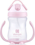 Kikka Boo Baby & Kleinkind Becher mit Griffen und Strohhalm Sippy Rosa 1Stück 300ml für 12m+m+