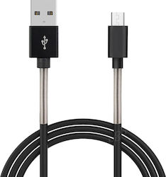 AMiO 01431 Regular USB 2.0 σε micro USB 1m Μαύρο