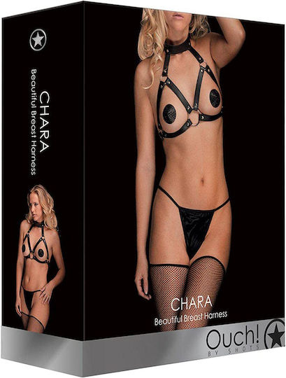 Shots Ouch Chara - Beautiful Breast Harness Harness Μαύρο