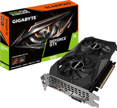 Gigabyte GeForce GTX 1650 4GB GDDR6 D6 Windforce OC Κάρτα Γραφικών
