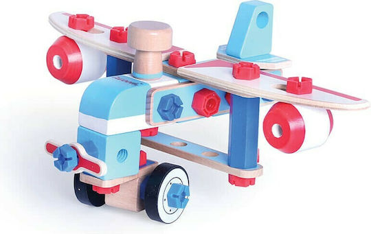 iwood Wooden Construction Toy Aeroplane Vehicle to Build and Transform for Children 3+ years+ Years