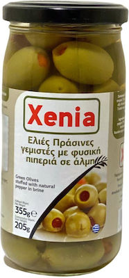 Xenia Oliven Πράσινες με Πιπεριά 360gr